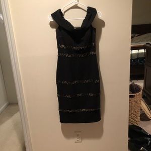 JS Collections formal black cocktail dress
